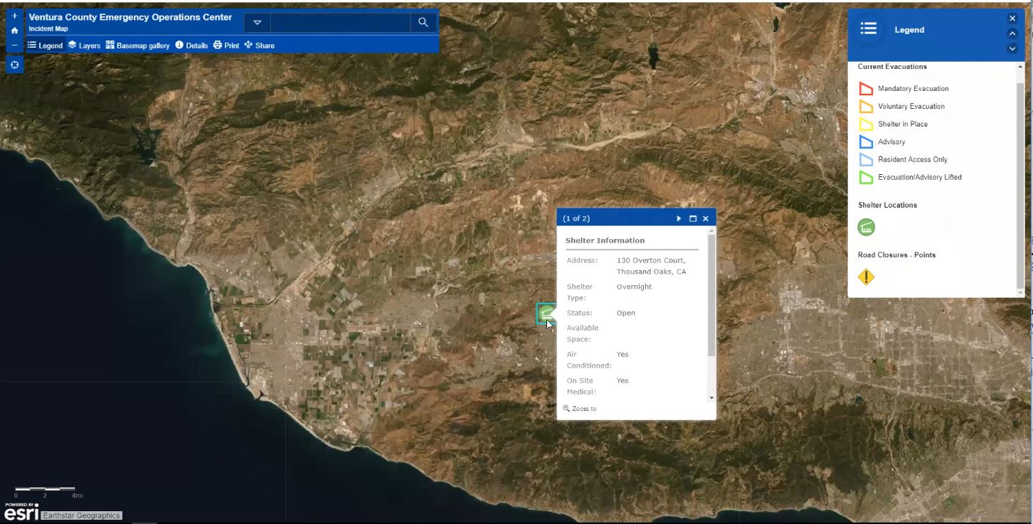 VCEM Emergency Website - Incident Map